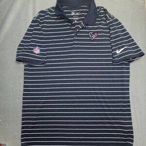 Nike Navy Houston Texans Sideline Lock Up Victory Performance Polo Dri-Fit Large